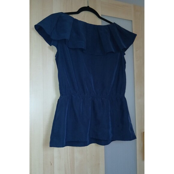 Celine K New York Paris Navy Blouse Sz Small Sleeveless Chic Vnt Made In USA - Picture 2 of 7